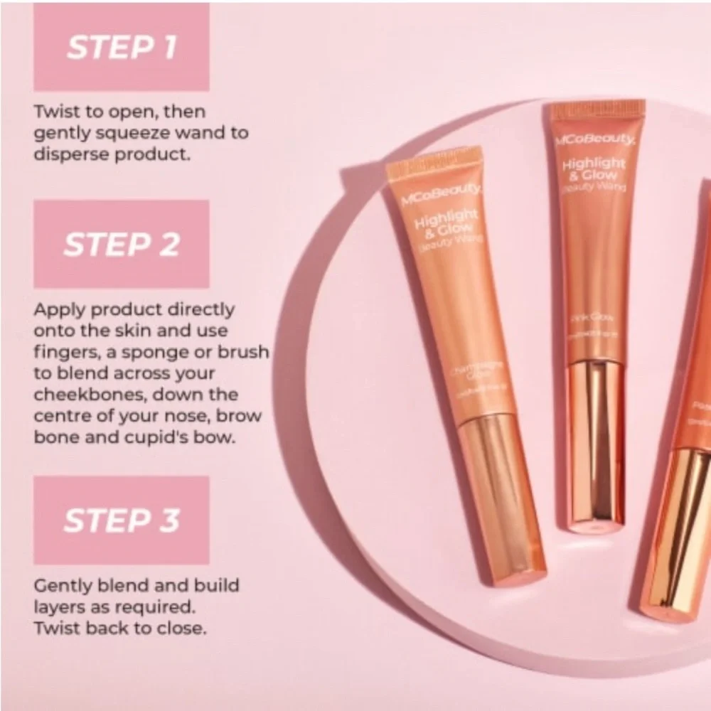 MCoBeauty Highlight & Glow Beauty Wand – Peach Glow (12ML)